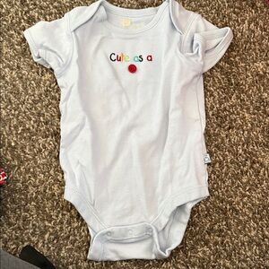 GAP Light Blue Baby Bodysuit with Cute Design